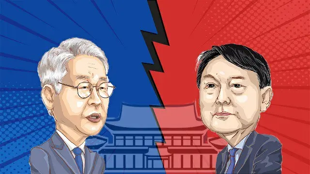 韓国大統領選候補の支持率調査で、李在明候補が尹錫悦候補を上回ったことがわかった（画像提供:wowkorea）