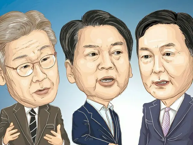 大統領選候補の支持率、多者対決で李在明候補34.3%、尹錫悦候補28.7%、安哲秀候補9.0%＝韓国世論調査（画像提供:wowkorea）