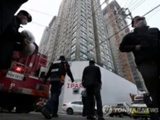 マンション外壁崩落事故　下請け３社に家宅捜索・出国禁止も＝韓国
