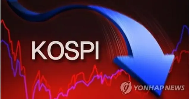 １４日のＫＯＳＰＩは続落して始まった＝（聯合ニュース）