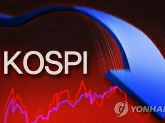 １４日のＫＯＳＰＩは続落して始まった＝（聯合ニュース）