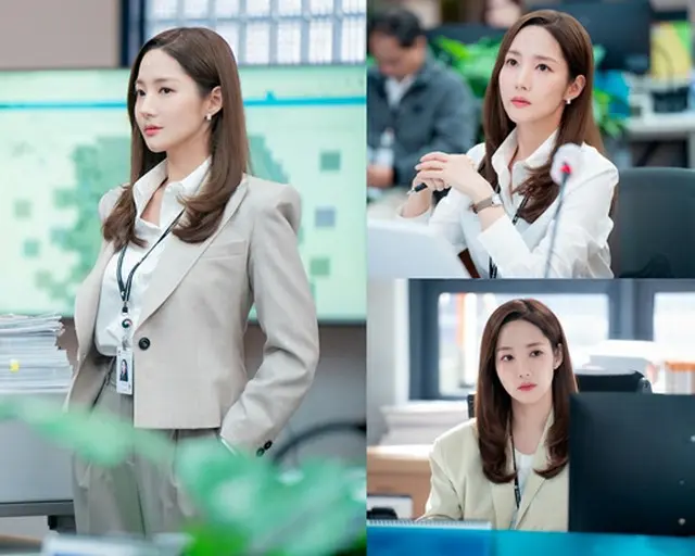 完璧に気象庁社員へと変身した女優パク・ミニョンのスチールカットが公開された（画像提供:wowkorea）