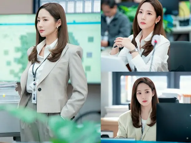 完璧に気象庁社員へと変身した女優パク・ミニョンのスチールカットが公開された（画像提供:wowkorea）
