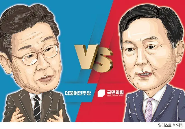 韓国の李在明 次期大統領選候補と尹錫悦候補の支持率が「超接戦」の様相をみせたという世論調査の結果が公開された（画像提供:wowkorea）
