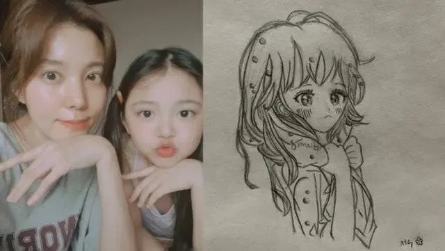 女優チョン・シア、娘の絵を誇る…漫画家デビューも夢ではない？（画像提供:wowkorea）