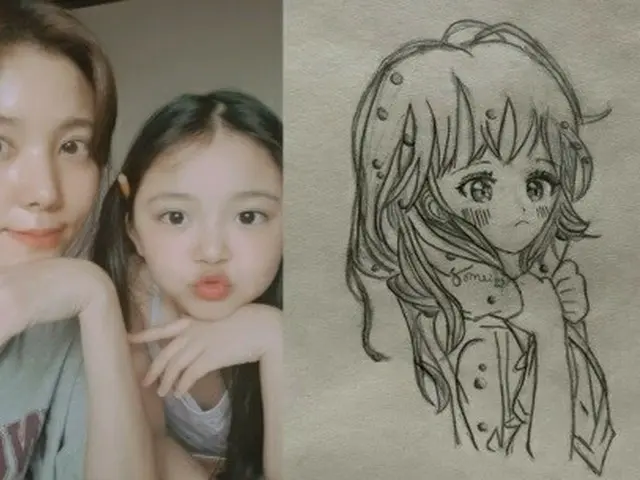 女優チョン・シア、娘の絵を誇る…漫画家デビューも夢ではない？（画像提供:wowkorea）