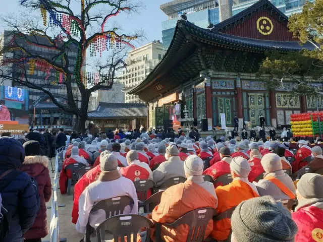 韓国ソウル市内で宗教の偏向を訴える僧侶の大規模集会開催...「文大統領は謝罪せよ」（画像提供:wowkorea）