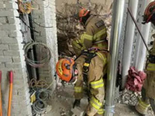 上層階で生き埋めの2人、事故後行方不明となった作業者であることが確認＝韓国光州