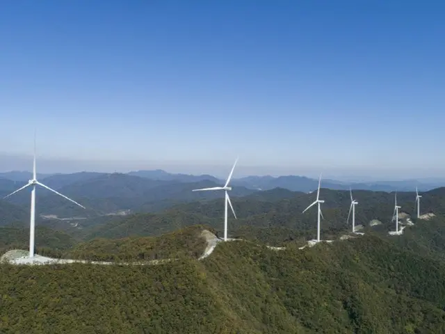 昨年11月に全羅南道長興郡に竣工した18メガワット級風力発電所全景（画像提供:wowkorea）