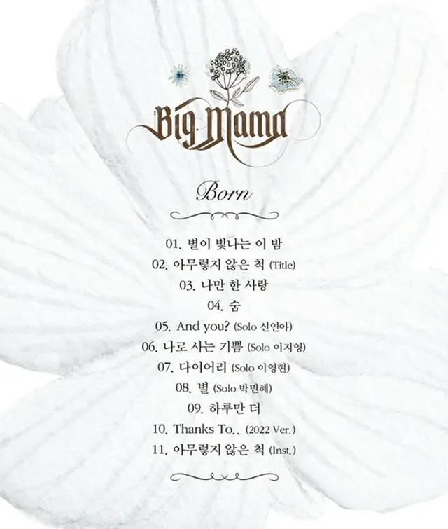 「Big Mama」、12年ぶりのフルアルバム「Born(本)」…タイトル曲は「何ともないふり」（画像提供:wowkorea）