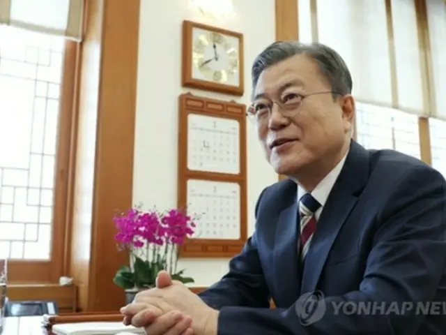 文大統領（アジア・太平洋通信社機構合同取材団）＝（聯合ニュース）