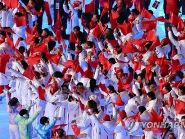 国家体育場で開かれた閉会式＝20日、北京（聯合ニュース）
