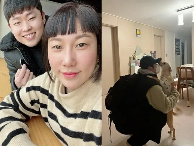 ”妊娠中”お笑いタレントキム・ヨンヒ、34日ぶりに夫と涙の再会（画像提供:wowkorea）