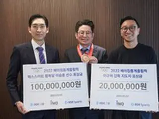 KHグループ、北京五輪銅メダルのイ・スンフンに報奨金1億ウォン＝韓国