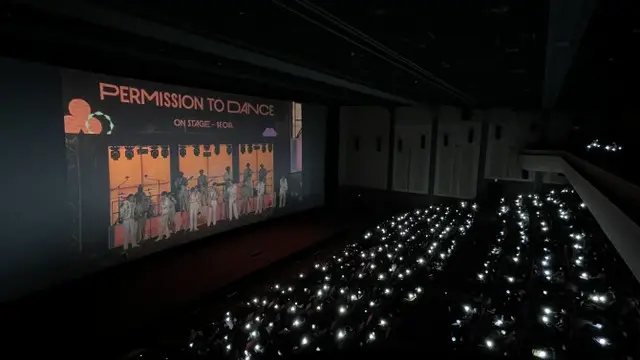 「BTS PERMISSION TO DANCE ON STAGE - SEOUL」2回目の公演は「ライブビューイング」を通じて、全世界3711館で上映された。（画像提供:wowkorea）