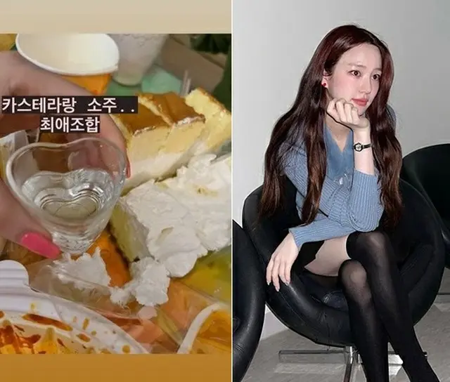 女優イ・ユビ、焼酎の“つまみ”にカステラ？「最愛の組み合わせ」（画像提供:wowkorea）