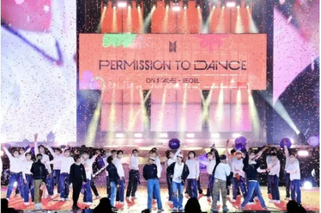 BTSは10、12、13日にソウルで、コンサート「BTS　PERMISSION　TO　DANCE　ON　STAGE―SEOUL」を開催した（ビッグヒットミュージック提供）＝（聯合ニュース）≪転載・転用禁止≫