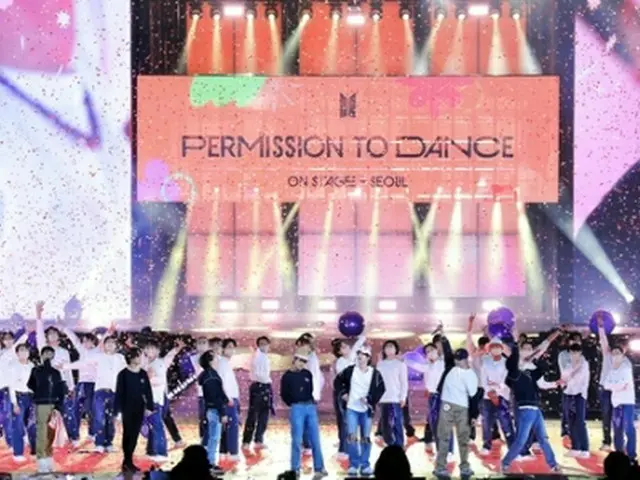 BTSは10、12、13日にソウルで、コンサート「BTS　PERMISSION　TO　DANCE　ON　STAGE―SEOUL」を開催した（ビッグヒットミュージック提供）＝（聯合ニュース）≪転載・転用禁止≫
