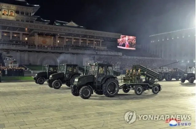 北朝鮮軍の放射砲（朝鮮中央通信ホームページより）＝（聯合ニュース）≪転載・転用禁止≫