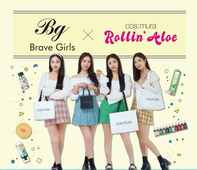 「Brave Girls」が公式モデルを務めるヴィーガンコスメ「RollinʼAloe」シリーズ、「cos:mura」にていよいよ販売開始！（画像提供:wowkorea）