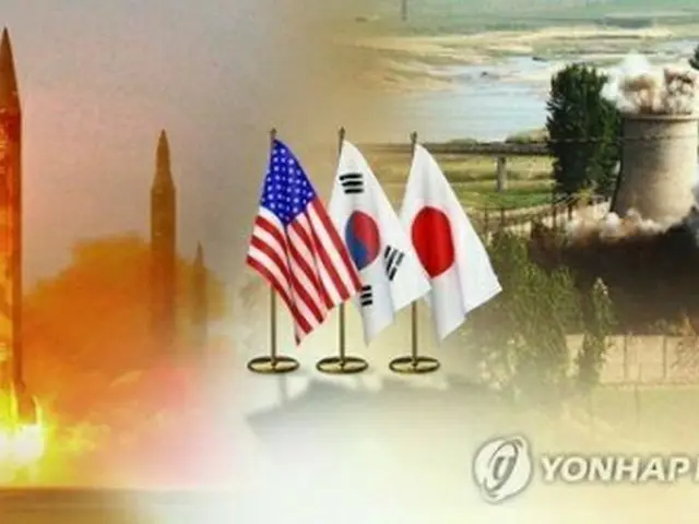 韓米日３カ国の制服組トップが会談を行った（コラージュ）＝（聯合ニュース）