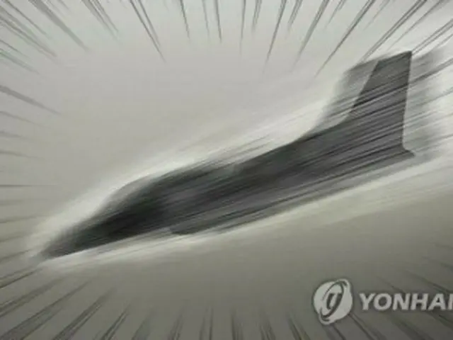 韓国南部の泗川市で練習機が衝突、墜落した（イラスト）＝（聯合ニュース）