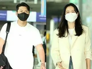 【フォト】俳優ヒョンビン＆ソン・イェジン夫婦、ついに新婚旅行に出発＝韓国・インチョン（仁川）国際空港