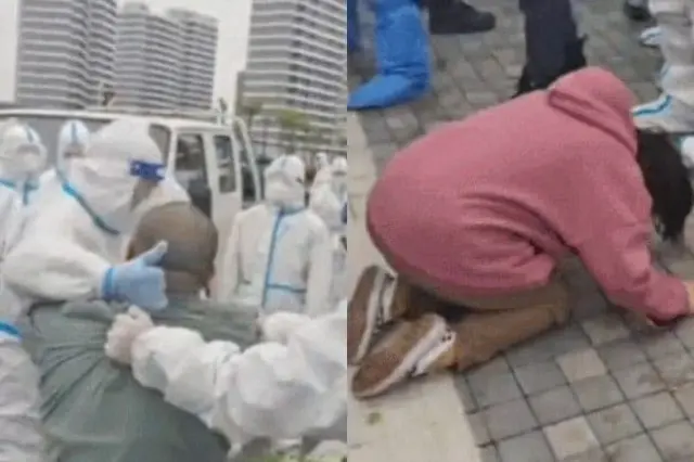 「ひざまずき猛抗議」“立ち退き”を強いられる上海市民たち…新型コロナ隔離施設不足で＝韓国報道（画像提供:wowkorea）