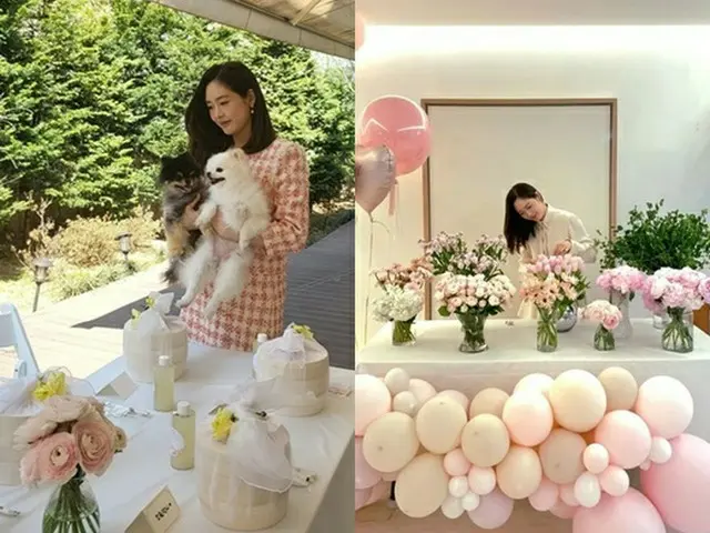女優ソン・ユリ（Fin.K.L.）、”5つ星ホテル顔負けの自宅”にて…双子の100日誕生日（画像提供:wowkorea）