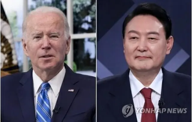 尹次期大統領（右）とバイデン大統領＝（EPA＝聯合ニュース）