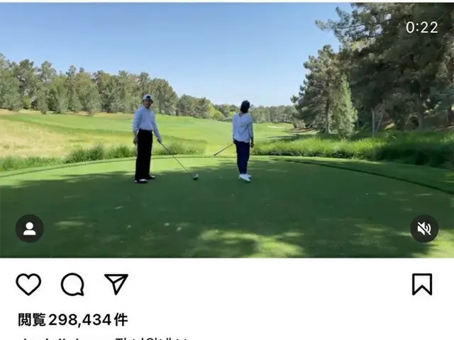 V（BTS）、LPGAツアーのスター選手とゴルフを楽しむ姿でファンを癒やす（画像提供:wowkorea）