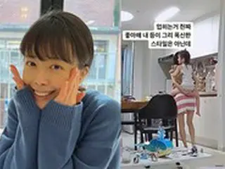 女優シン・ジス、35.7kgの低体重ママ…”おんぶが大好き”
