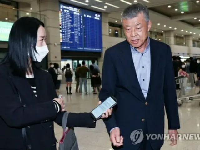 １日に韓国入りした劉暁明氏＝（聯合ニュース）