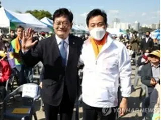 ソウル市長選候補支持率　現職の呉氏56%・野党の宋氏31%