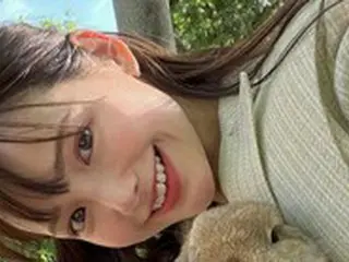 日本に留学中の女優ハ・ヨンス、ペットのうさぎ“マヨ”と一緒でかわいさ2倍