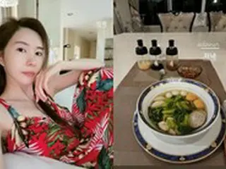 タイ財閥家の妻、女優シン・ジュア…豪勢な食卓でひとりご飯