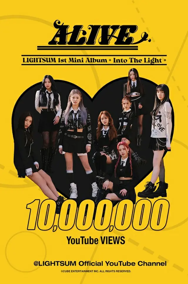 ガールグループ「LIGHTSUM」、新曲「ALIVE」MVが1000万ビュー突破（画像提供:wowkorea）