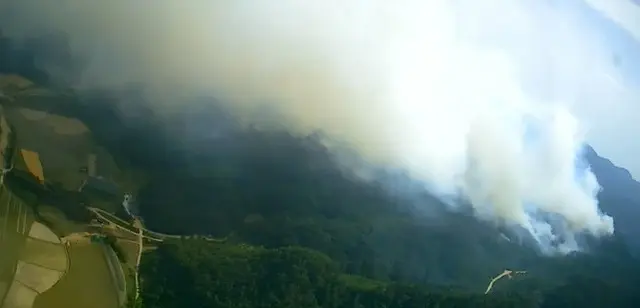 慶北蔚珍で山火事拡大...「山火事2段階」発令＝韓国山林庁（画像提供:wowkorea）