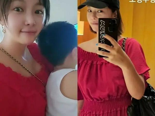 “第二子出産”女優ファン・ジョンウム、長男の後ろ姿公開…パパのイ・ヨンドン氏にうり二つ（画像提供:wowkorea）