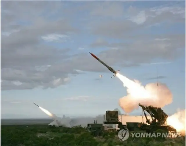ＰＡＣ３の発射の様子（防衛事業庁提供）＝（聯合ニュース）≪転載・転用禁止≫
