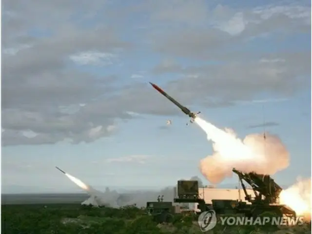 ＰＡＣ３の発射の様子（防衛事業庁提供）＝（聯合ニュース）≪転載・転用禁止≫