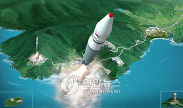 2008年に発射予定の170トン級小型衛星発射体（KSLV－1）＝20日、ソウル（聯合）