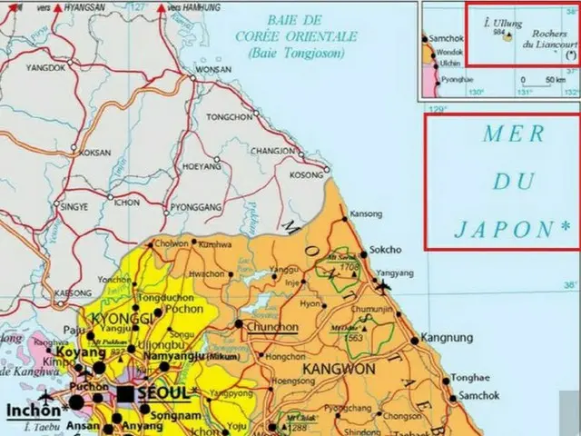 駐韓外国大使館のHP地図に「DOKDO（独島）」がない？韓国教授「駐在国国民の情緒を考慮すべき」（画像提供:wowkorea）