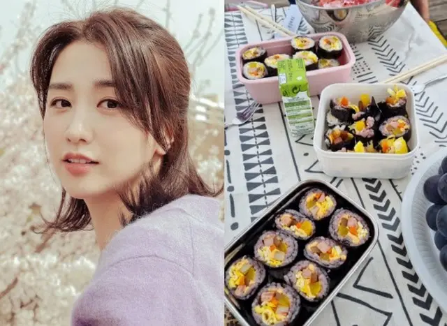俳優リュ・スヨン＆パク・ハソン夫妻、家族でおうちピクニック（画像提供:wowkorea）