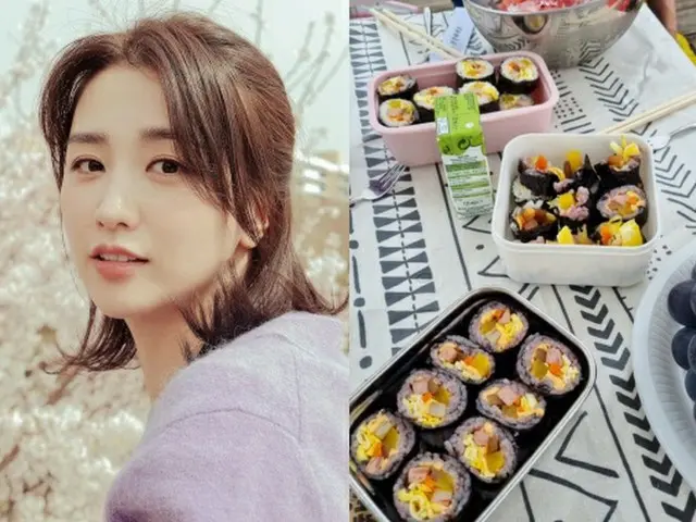 俳優リュ・スヨン＆パク・ハソン夫妻、家族でおうちピクニック（画像提供:wowkorea）