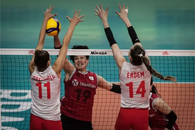 女子バレー韓国代表、トルコ相手に”セット獲得”も8連敗＝FIVBバレーボール・ネーションズリーグ（画像提供:wowkorea）