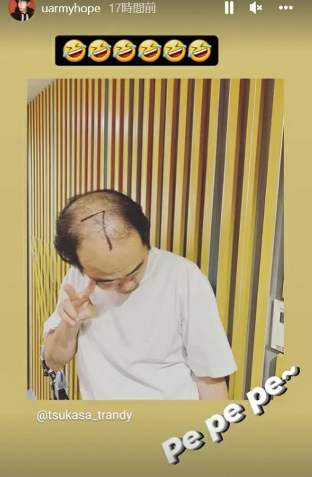 J-HOPEのインスタストーリーより（画像提供:wowkorea）