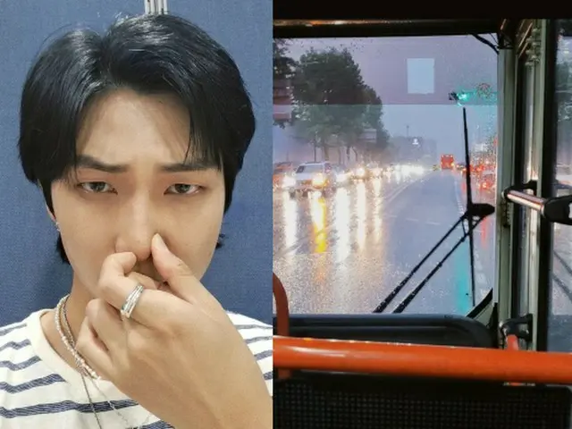 RM（BTS）、バスに乗り認証ショット…ラフな日常を共有（画像提供:wowkorea）