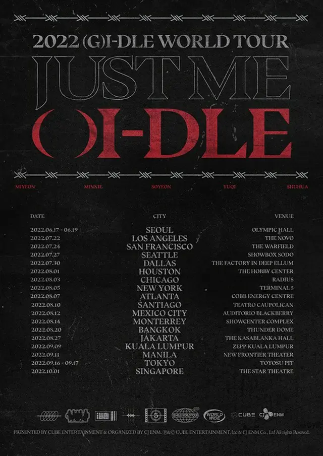 「(G)I-DLE」、ワールドツアー公演日程を追加（画像提供:wowkorea）
