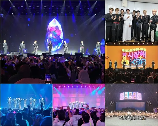 「VERIVERY」、サウジアラビアで公演＝会場を訪問したサウジ王子と記念写真（画像提供:wowkorea）